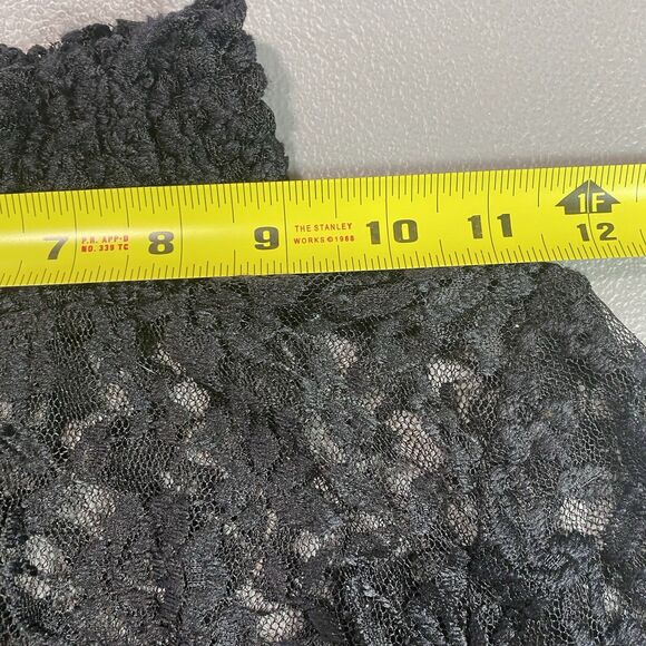 J FOR JUSTIFY Lace Sheer Blouse High Neck Long Sleeve Romantic Womens M Black - Picture 5 of 13